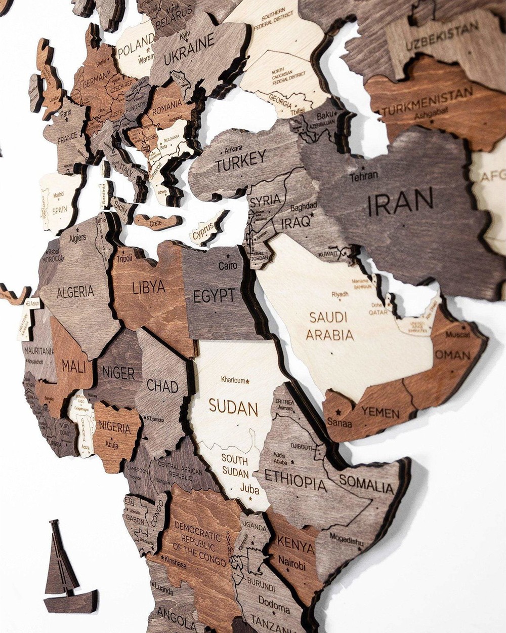 3D obraz na stenu mapa sveta svetadiely