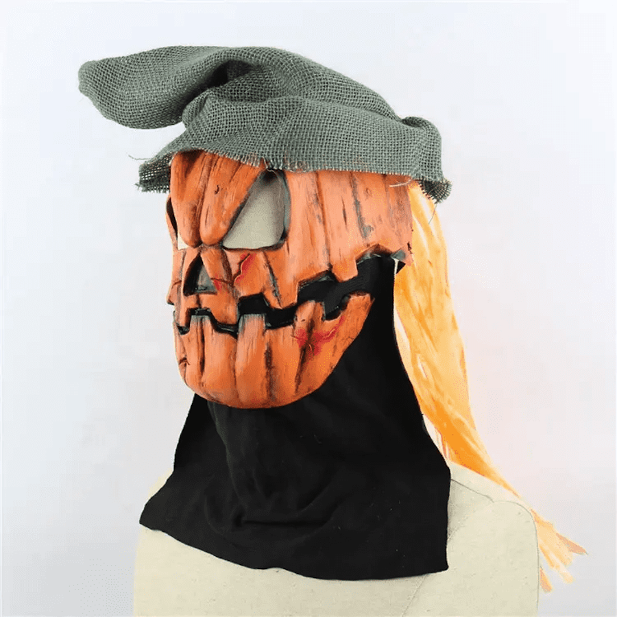 Halloweenová maska tekvica strašidelna