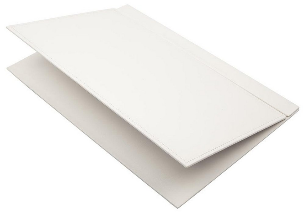 biela kožená podložka na stôl