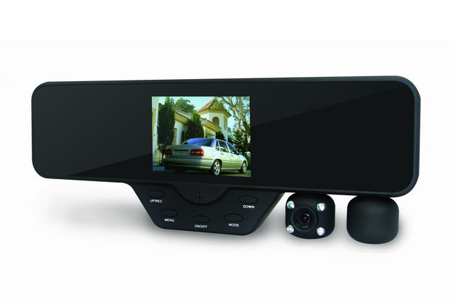 Rear view mirror in the car - 2x dual camera with FULL HD