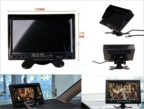 monitor digital con la cámara trasera