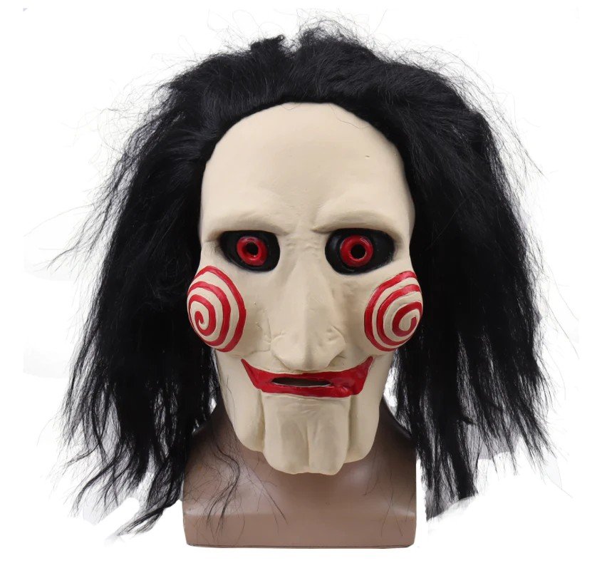 halloween scary maska na tvár jigsaw