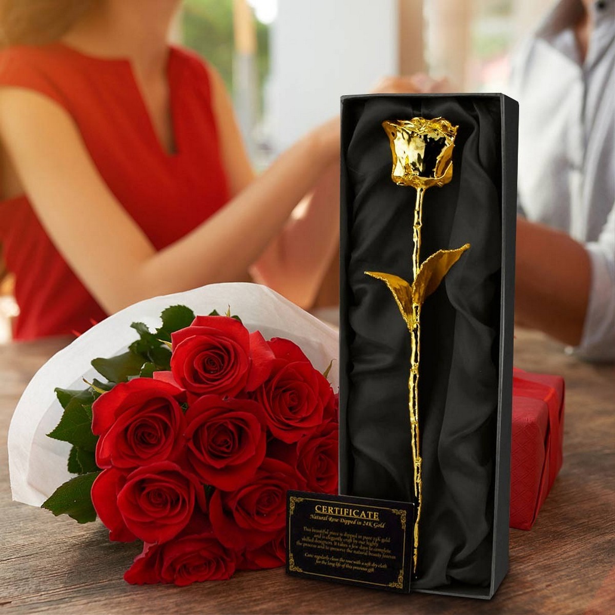darček na valentína ruža pre ženu