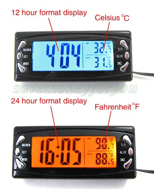 Carpoint Auto Thermometer innen außen mit Frost 7,5 x 6 cm alert 