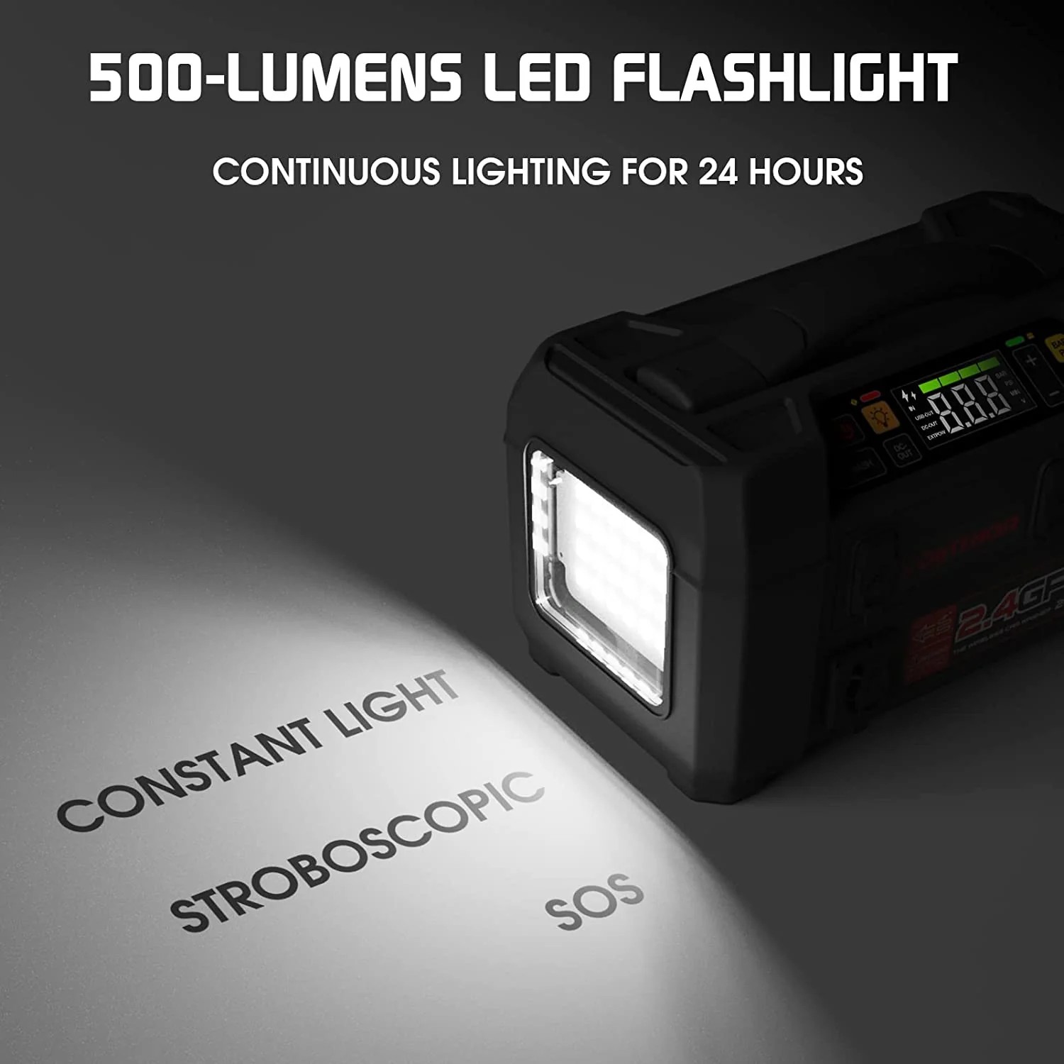 autostarter 500 lumen LED baterka + kompresor a power bank