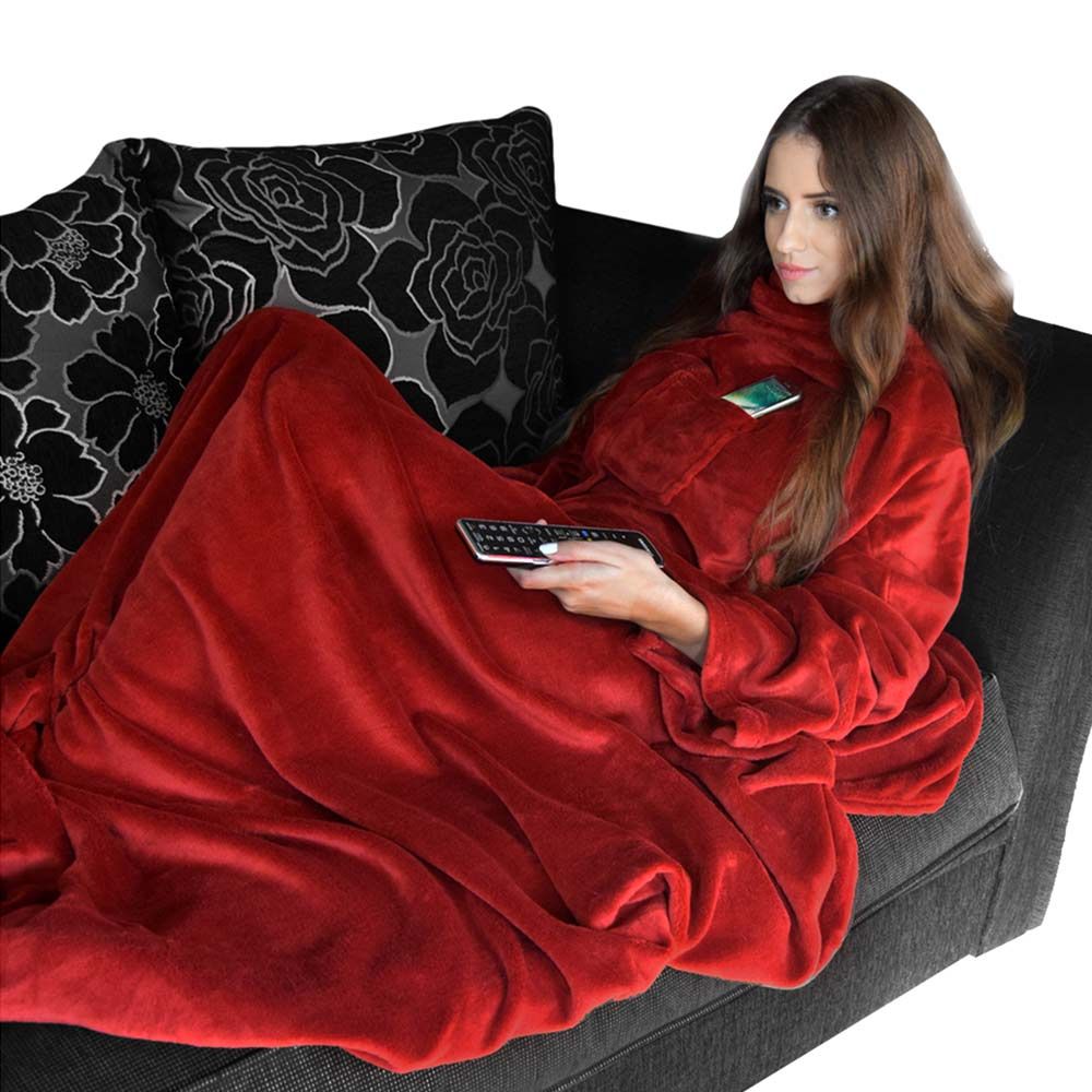 Televízna deka fleece s rukávmi oversize veľkosť