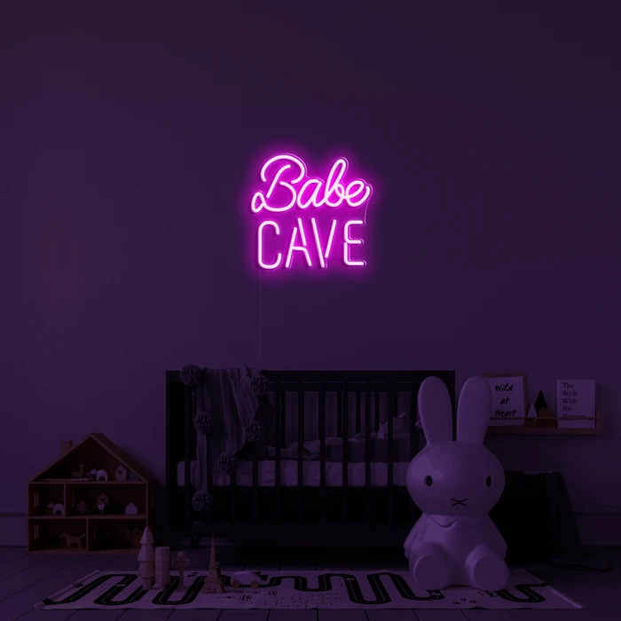 3D LED nápisy na stenu do interiéru - Babe cave
