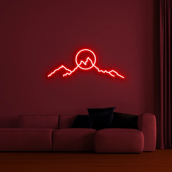 Svetelný LED neon nápis na stenu 3D tvar - HORY