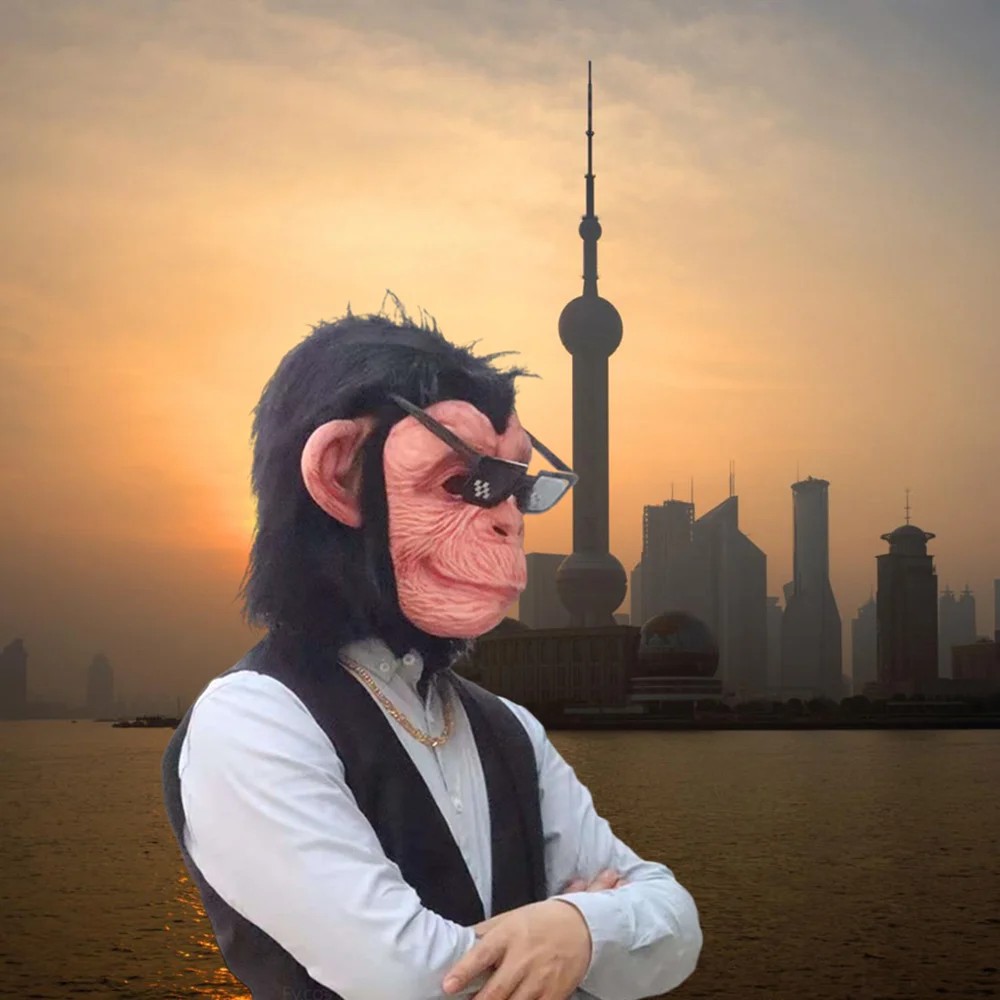 maska na tvar - Opica šimpanz