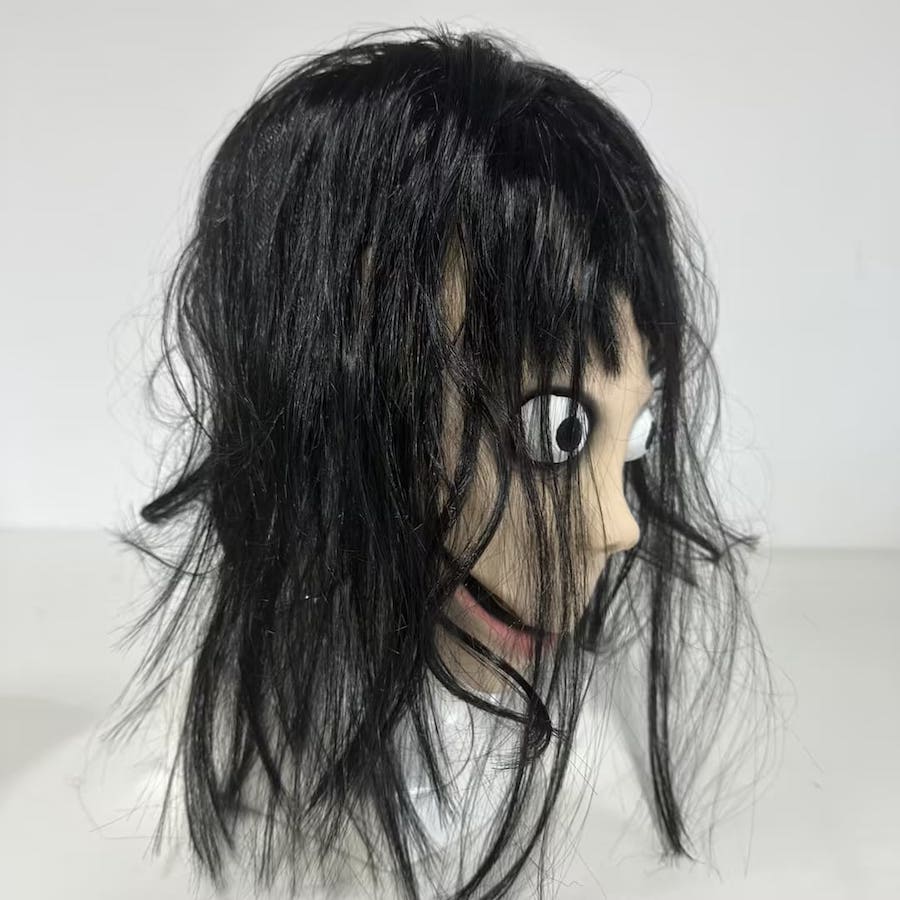 Strašidelná maska na tvár dievča (bábika) Momo