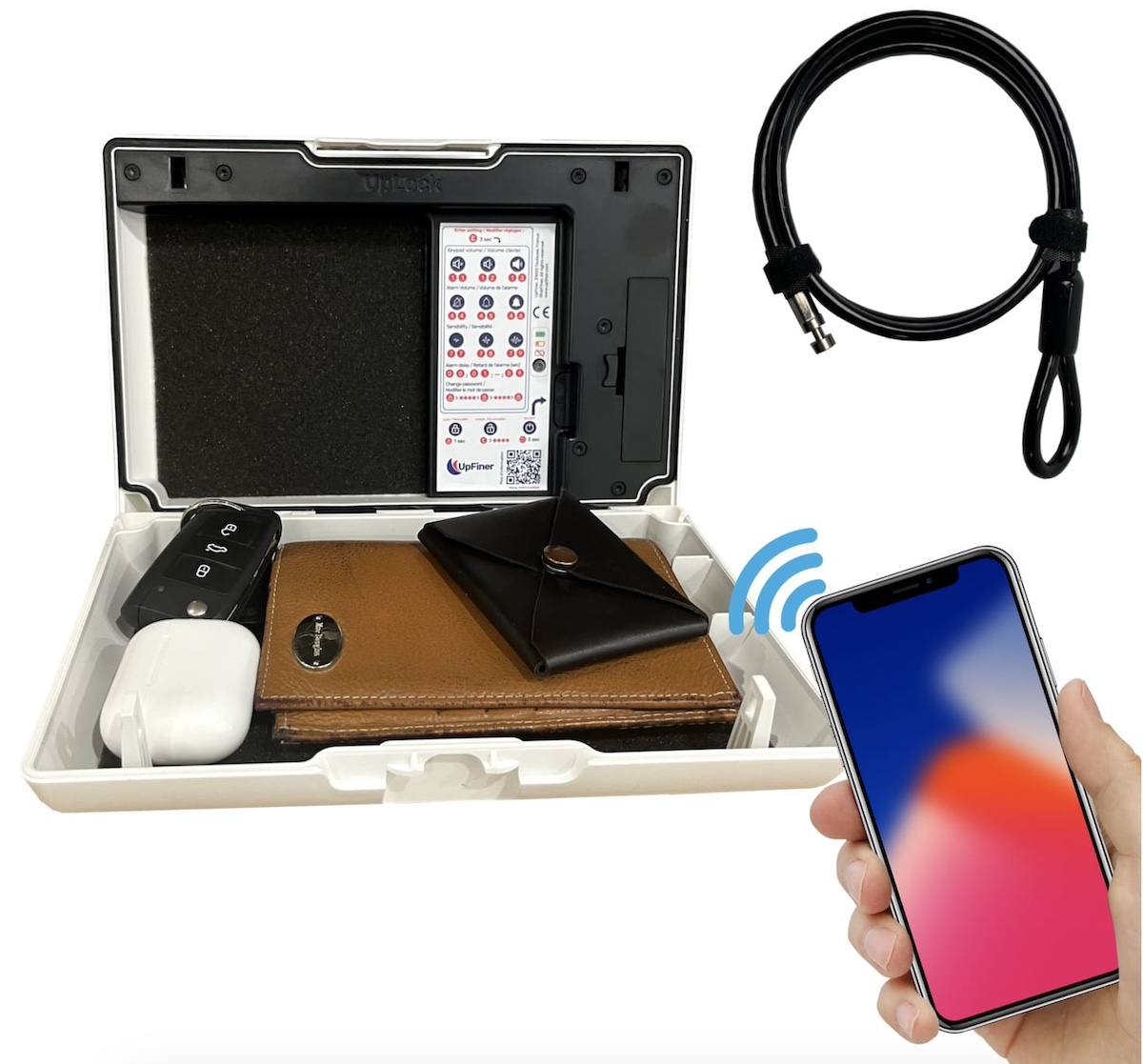 Prenosný trezor UpLock mini safe box na mobil cennosti