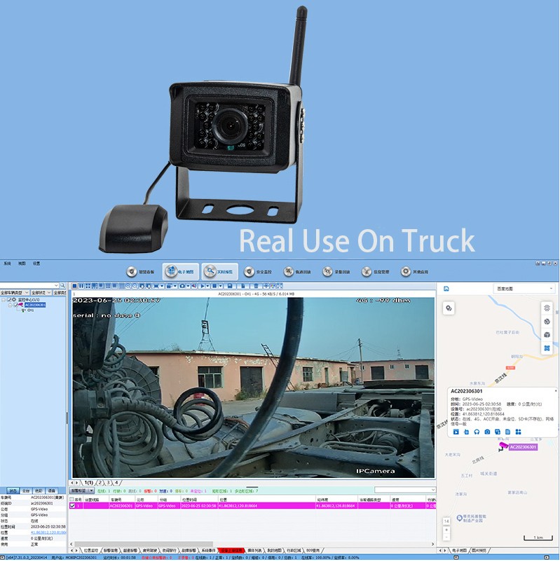 4G kamera na sim cez internet sledovanie auto dodavka kamion
