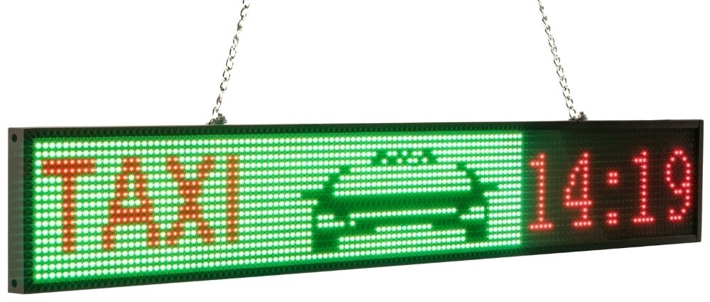 auto led panel farebný displej taxi