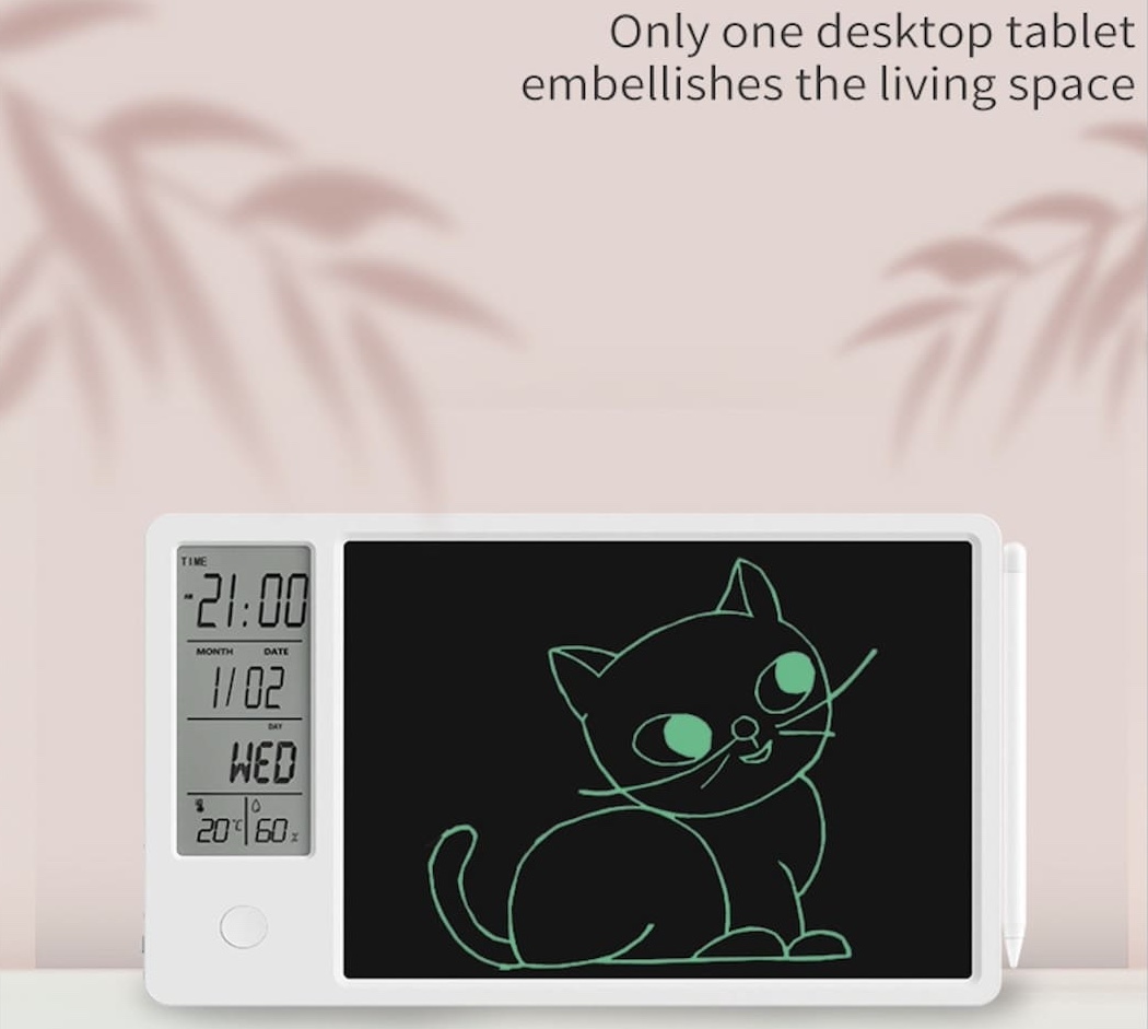 kalendár Digitálny LCD so zápisníkom smart na pisanie kreslenie