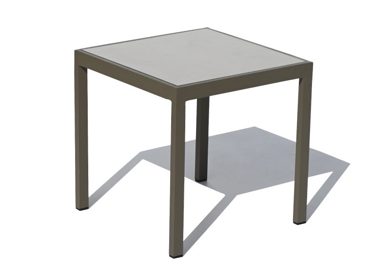 Malý príručný hliníkový stolík na terasu Luxurio Damian minimalistický dizajn