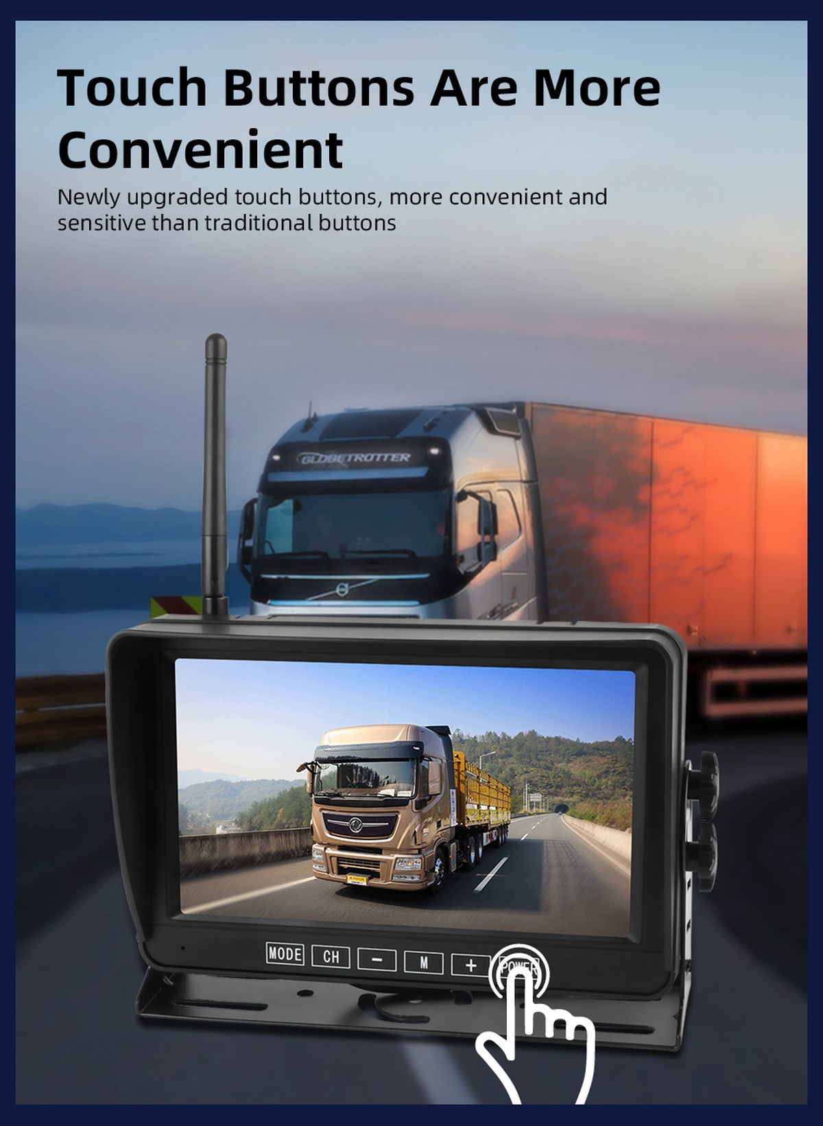 wifi parkovací systém  monitorom - pre nákladné autá
