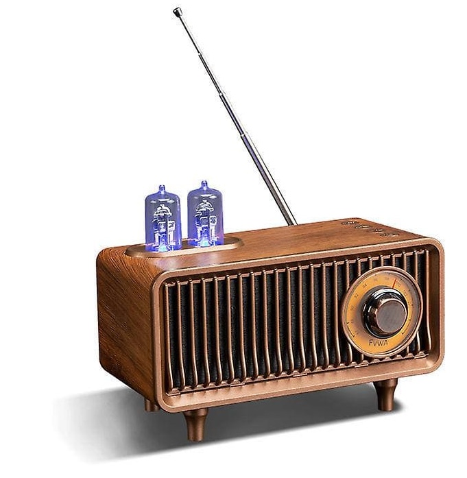 Bluetooth radio retro vintage drevene 