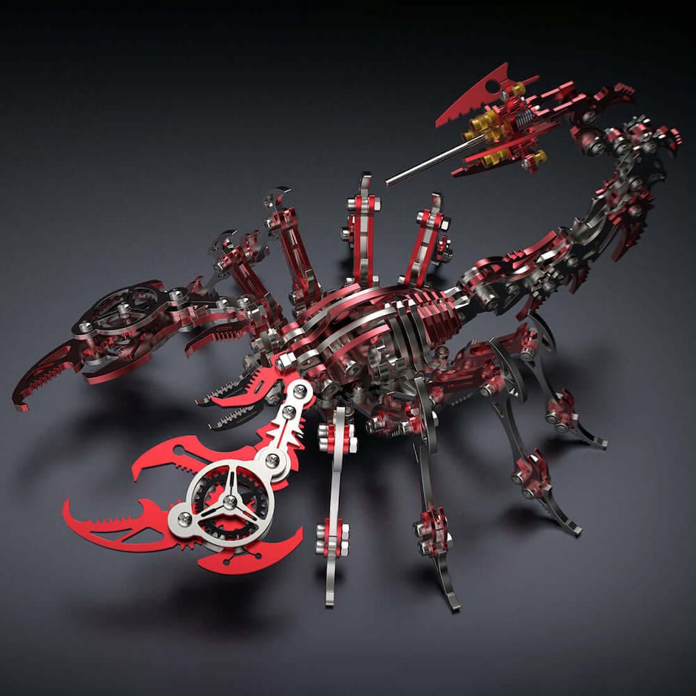 3D puzzle škorpion 3D unikátna skladačka z kovových puzzle