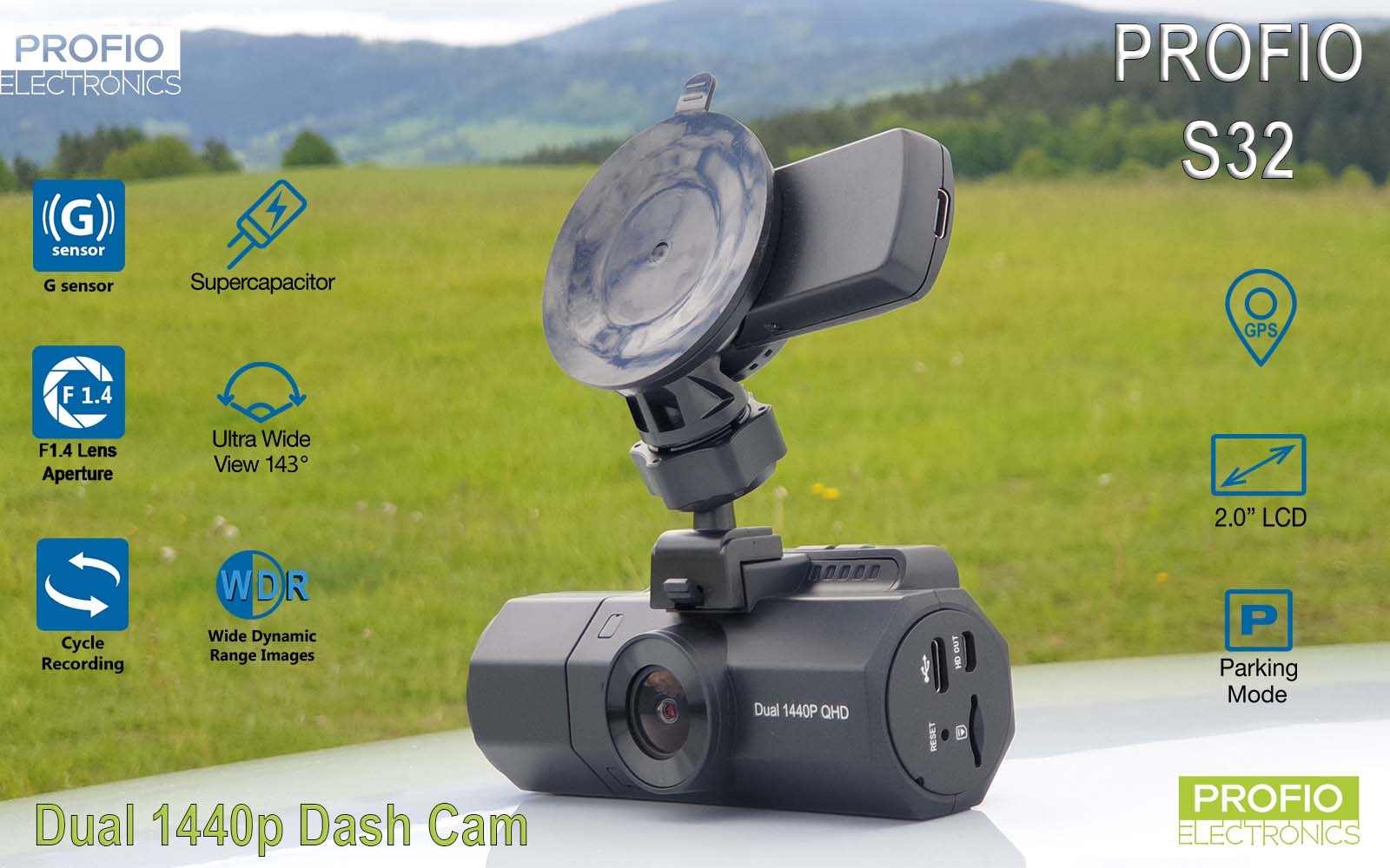 2 kánálová kamera do auta Profio S32