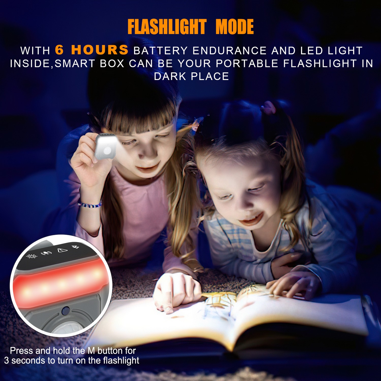 bezpecnostny smart alarm - režim baterky - LED svetlo
