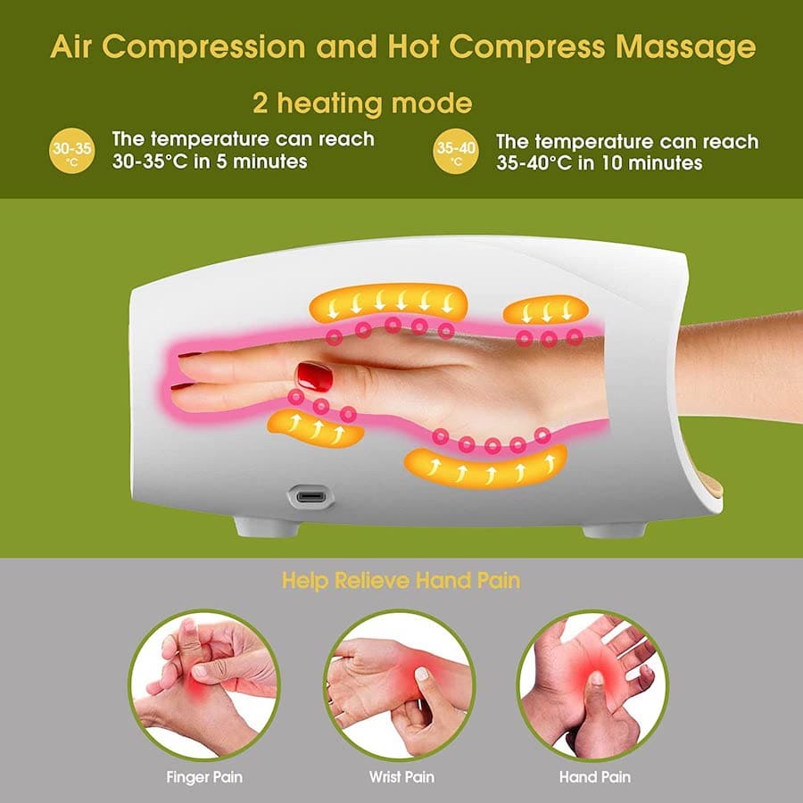 prístroj na masáž rúk postup masáže