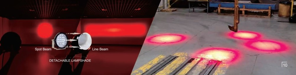 pracovné červené svetlo na stroje