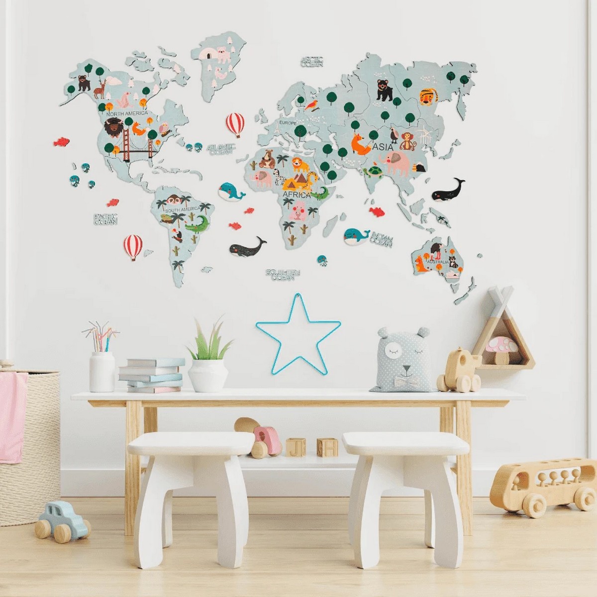 detská mapa sveta do izby