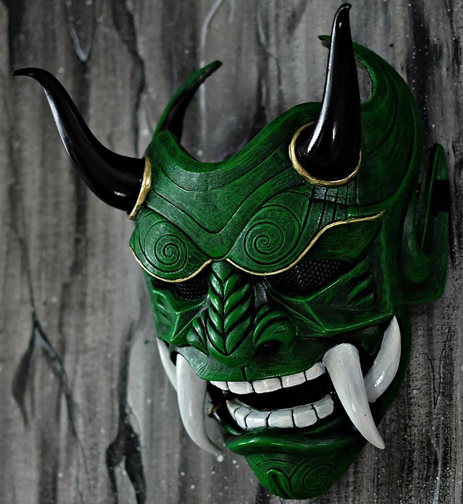 Halloweenová maska na tvar - japonsky motiv assasin