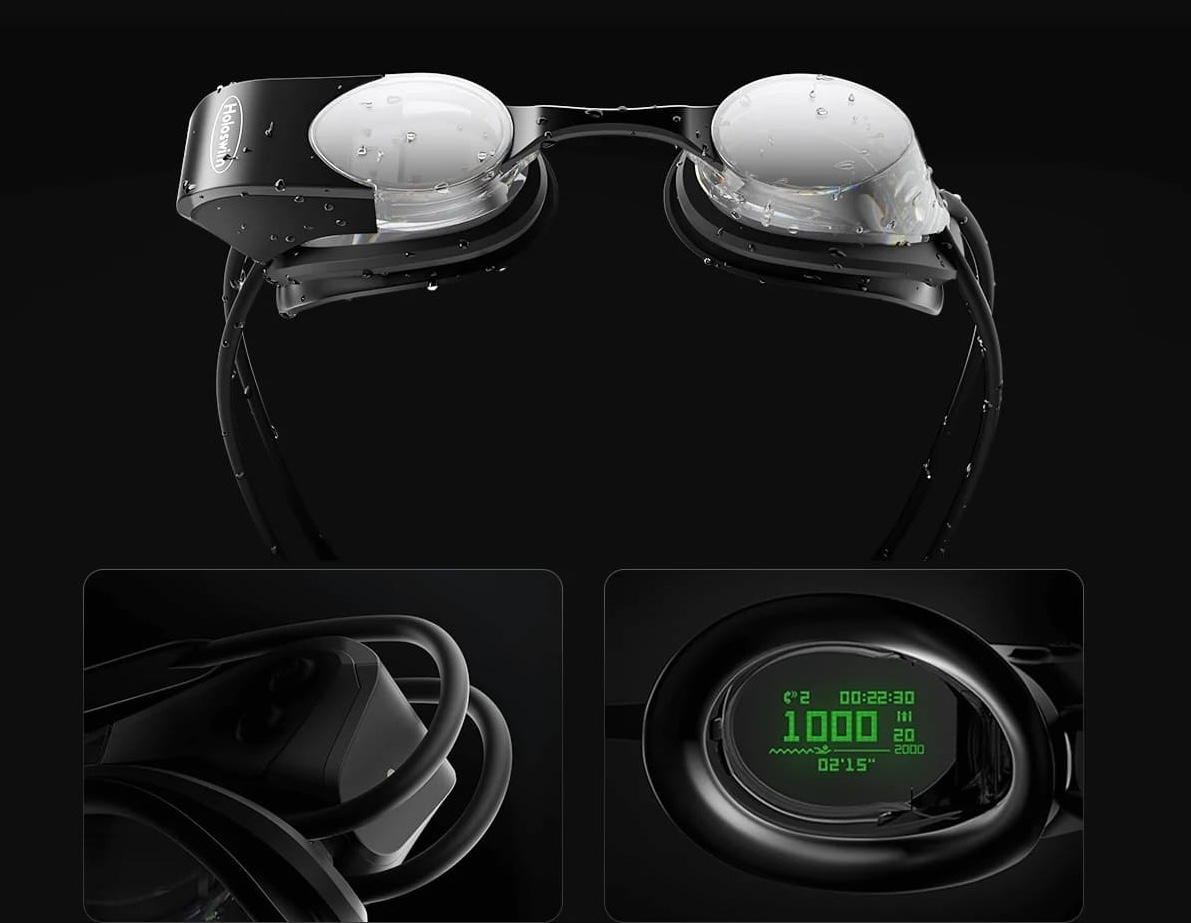 smart okuliare plavecke na plávanie virtuálna realita s displejom
