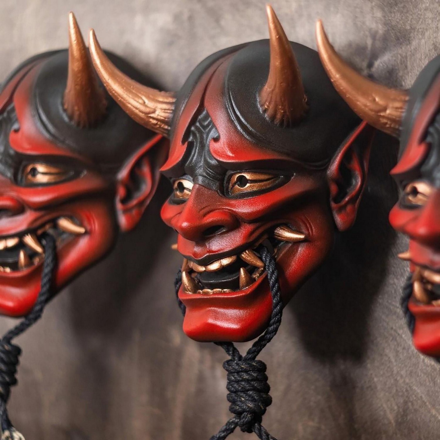 demon cert maska na halloween - japonsky motiv