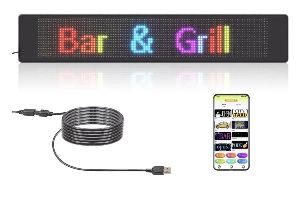 Reklamná LED RGB tabuľa flexibilná ohybná rolovacia