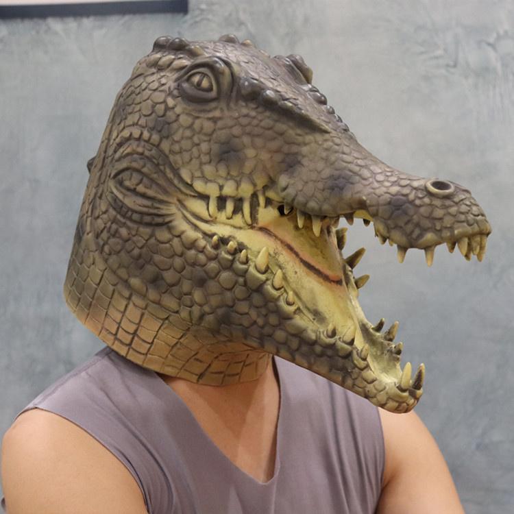 krokodíl aligátor silikónová maska na tvár
