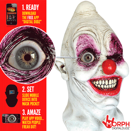 Masky na karneval  – klaun morf