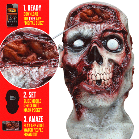 Halloween masky – Zombie morf