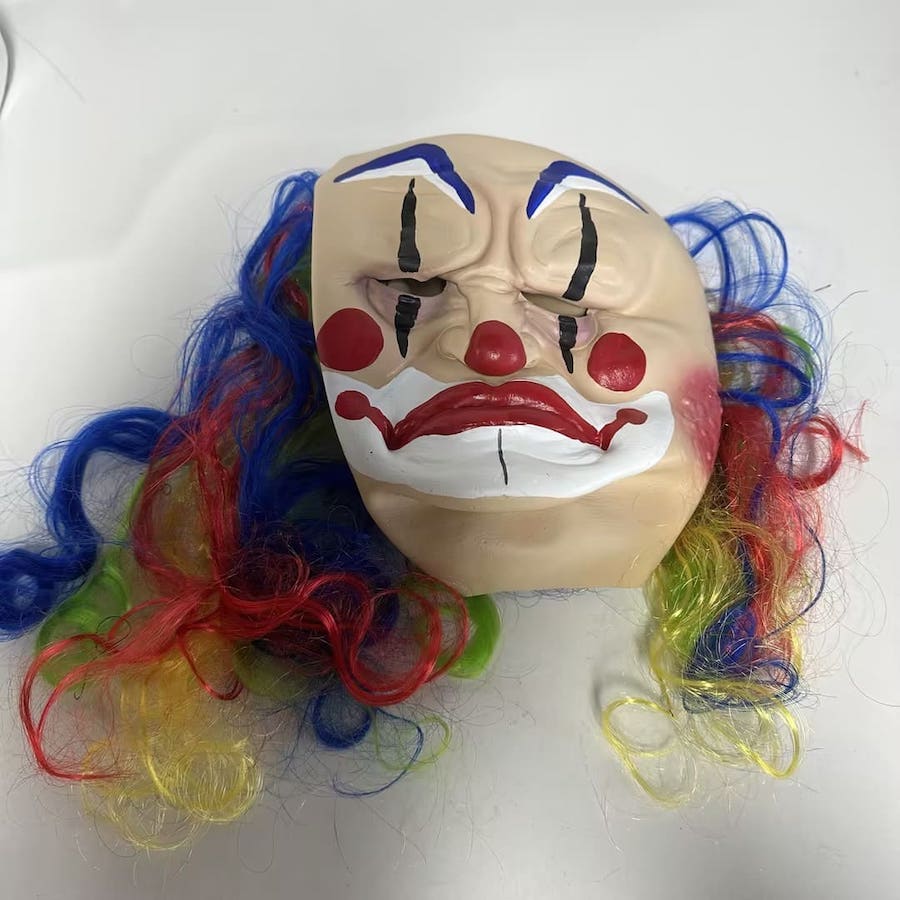 klaun maska na karneval dospely
