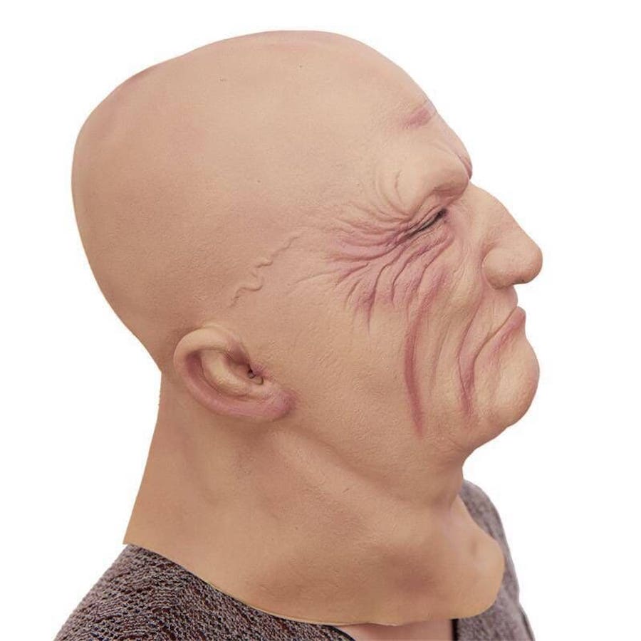 Halloweenska maska silikónová muž holohlavý