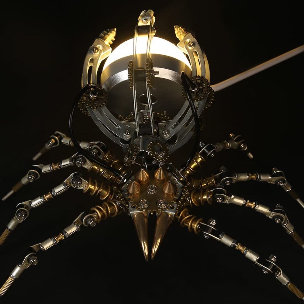 3D model pavúka puzzle kovove