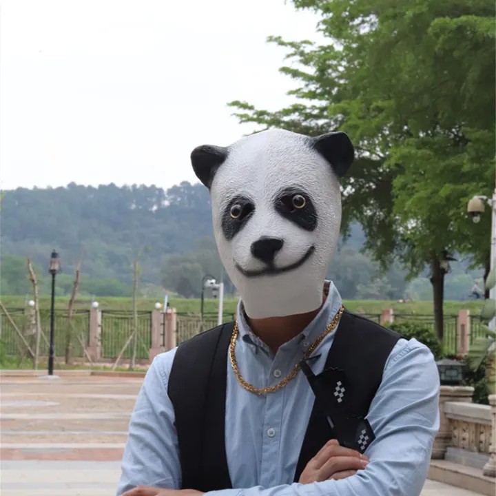 panda silikónová maska tvar a hlavu