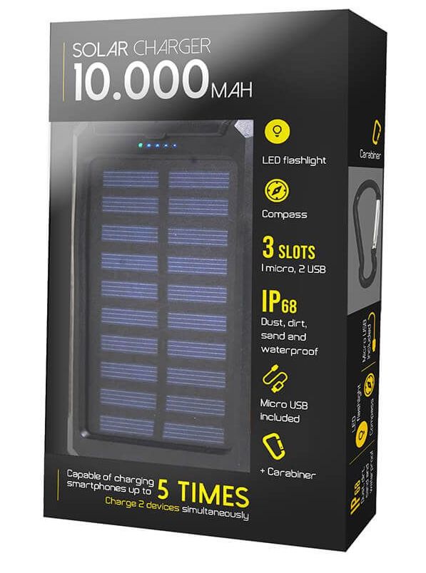 prenosná solárna nabíjačka 10000 mah mobil telefon