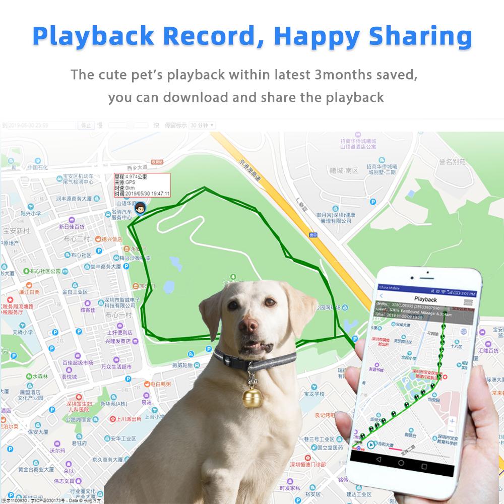 GPS tracker - zvonček pre psa či mačku, vodotesný mini lokátor IP67 s APP a SMS, sledovanie v reálnom čase, WiFi, LBS