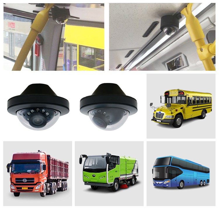mini dome kamera do autobusu trolejbusy, alektričky, dodávku, minibus, karavany, návesy, prívesy, kamión