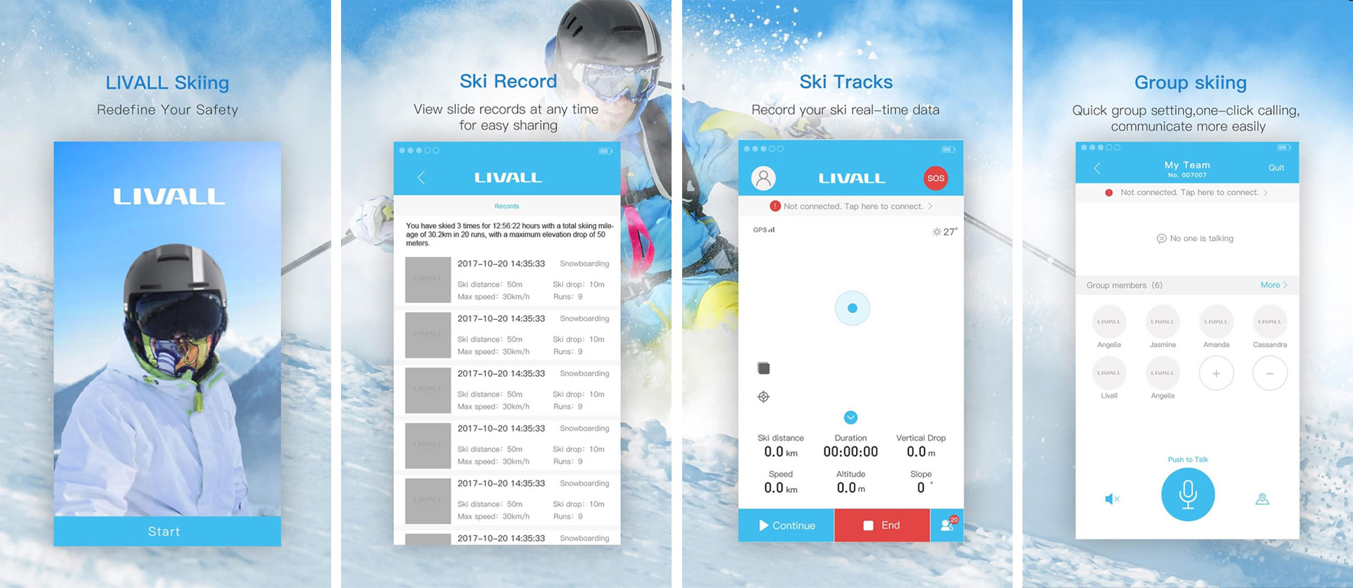 aplikacia livall skiing