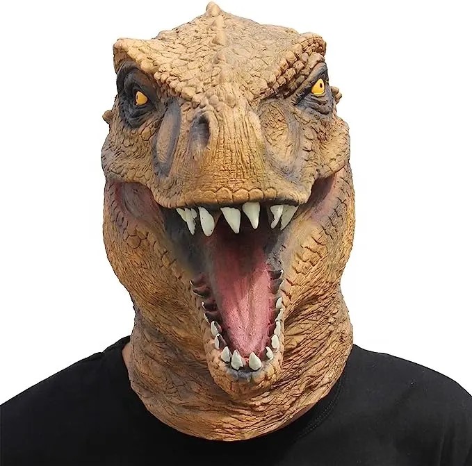 silikónová maska dinosaurus t-rex na tvar a hlavu