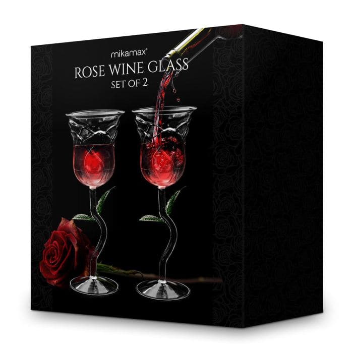 Vínový pohár v tvare ruže ruža pohár