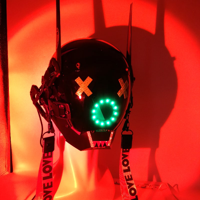 Svetelná Cyberpunk LED maska